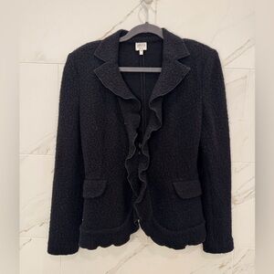 Armani Collezioni Black Women's Waterfall Sweater Blazer